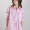 CAMICIA A RIGHE IN COTONE - Rosa, TU