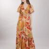 ABITO FANTASIA IN COTONE - Fantasia arancio, TU