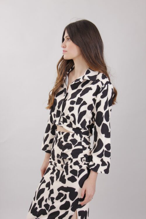Alternative view of CAMICIA CROPPED FANTASIA ANIMALIER