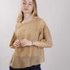 BLUSA MANICA ARRICCIATA - Cammello, TU