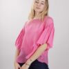 BLUSA MANICA ARRICCIATA - Rosa anguria, TU