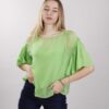 BLUSA MANICA ARRICCIATA - Verde mela, TU