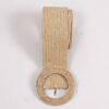 CINTURA CON FIBBIA TONDA - Beige, TU