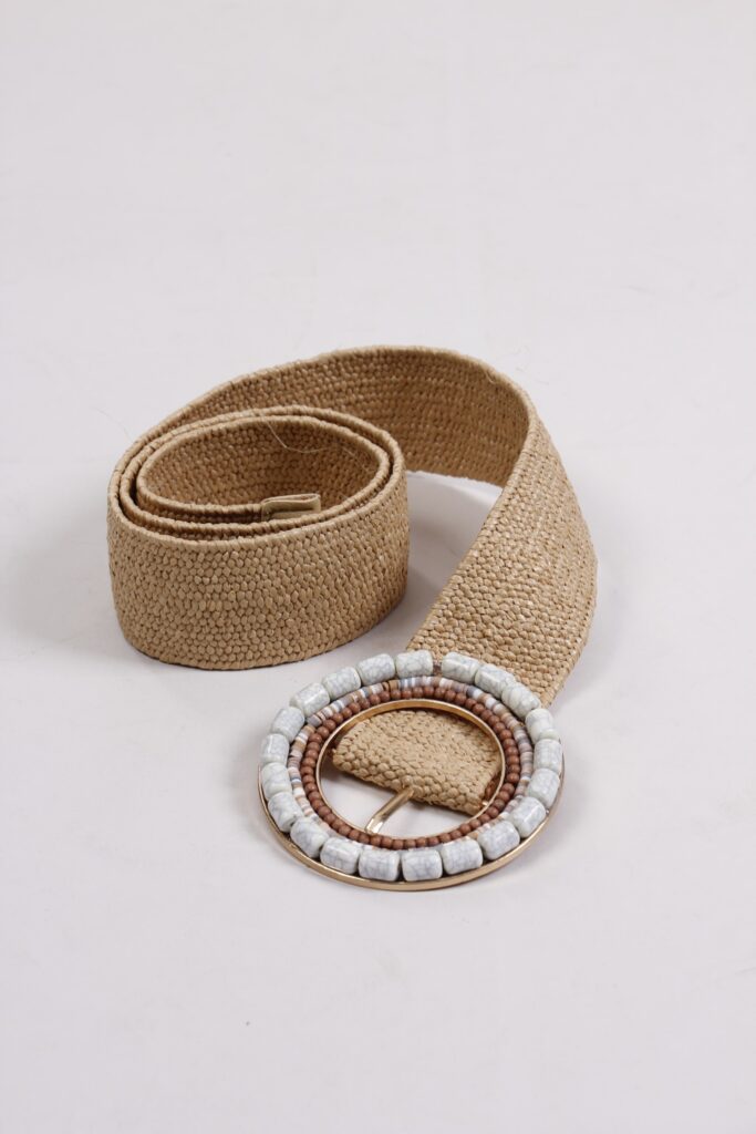 CINTURA ELASTICIZZATA CON FIBBIA TONDA 