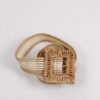 CINTURA CON FIBBIA QUADRATA - Beige, TU