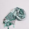 STOLA COLORATA CON NAPPE - Fantasia v1 verde, TU