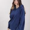 FELPA CON CAPPUCCIO - Blu-jeans, TU