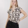 CAMICIA IN COTONE FANTASIA ETNICA - Beige, M