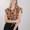 CAMICIA IN COTONE FANTASIA ETNICA - Cammello, M