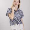 CAMICIA FANTASIA MANICHE CORTE - Fantasia blu, TU