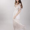 ABITO LUNGO IN COTONE CON PIZZO - Beige, TU