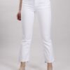 JEANS CON ORLO ASIMMETRICO SFRANGIATO - Bianco, M