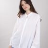 CAMICIA ASIMMETRICA OVERSIZE - White, TU