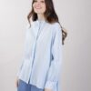 CAMICIA ASIMMETRICA OVERSIZE - Sky blue, TU