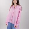 CAMICIA ASIMMETRICA OVERSIZE - Rosa, TU