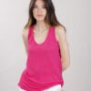 CANOTTA IN LINO - Fucsia, TU