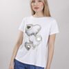 T-SHIRT CUORI EFFETTO METALLIZZATO - Verde militare, TU