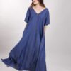 TUNICA LUNGA CON SCOLLO A V - Blu-jeans, TU