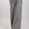 PANTALONE PALAZZO IN MISTO LINO - Verde militare, TU