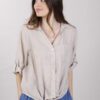 CAMICIA CROPPED CON NODO - Beige, TU