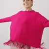 MAGLIA PARICOLLO CON FRANGE - Fucsia, TU