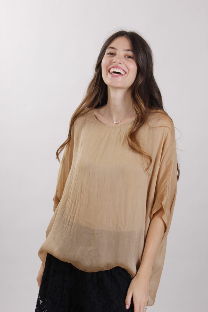 BLUSA IN SETA OVERSIZE 