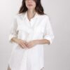 CAMICIA MISTO LINO CON TASCHE - Bianco, M