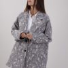 CAPPOTTO FANTASIA FOGLIE - Blu, TU