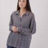 CAMICIA A RIGHE CON MANICA A PALLONCINO - Blu, TU