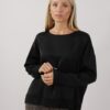 BLUSA EFFETTO SATINATO CON RICAMI - Black, TU