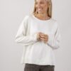BLUSA EFFETTO SATINATO CON RICAMI - Cream, TU