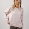 BLUSA EFFETTO SATINATO CON RICAMI - Rose, TU