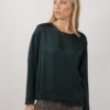 BLUSA EFFETTO SATINATO CON RICAMI - Bottle Green, TU