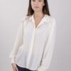 CAMICIA VELATA CON MANICA A PALLONCINO - Avorio, L