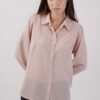 CAMICIA VELATA CON MANICA A PALLONCINO - Cipria, L