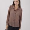 CAMICIA VELATA CON MANICA A PALLONCINO - Fango, L