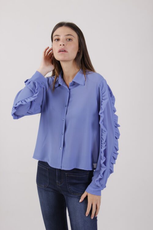 CAMICIA CON ROUGES SULLE MANICHE