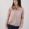 CAMICIA CON ROUGES SULLE MANICHE - Rosa, S