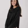BLUSA EFFETTO SATINATO - Nero, L