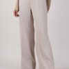 PANTALONE PALAZZO CON ELASTICO IN VITA - Beige, L