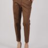 PANTALONE A SIGARETTA CON PINCES - Marrone, M