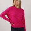 MAGLIA PARICOLLO CON TRECCIA FRONTALE - Fucsia, TU