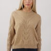 MAGLIA PARICOLLO CON TRECCIA FRONTALE - Gianduia, TU