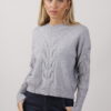 MAGLIA PARICOLLO CON TRECCIA FRONTALE - Grigio, TU