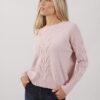 MAGLIA PARICOLLO CON TRECCIA FRONTALE - Rosa, TU