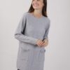 MAXI MAGLIA CON TASCHE SFRANGIATE - Grigio, TU