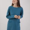 MAXI MAGLIA CON TASCHE SFRANGIATE - Pavone, TU