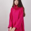 MAGLIONE OVERSIZE CON TASCHE - Fucsia, TU