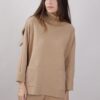 MAGLIONE OVERSIZE CON TASCHE - Gianduia, TU