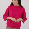 MAGLIA MANICHE 3/4 - Fucsia, TU